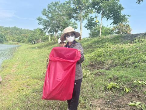 ลงพื้นที่จัดเตรียมสถานที่ และปรับปรุงภูมิทัศน์ เตรียมความพร้อม พิธีปล่อยพันธุ์สัตว์น้ำ