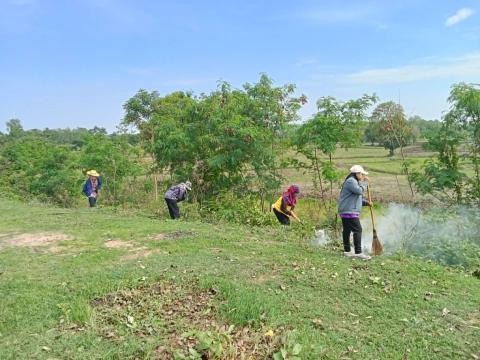 ลงพื้นที่จัดเตรียมสถานที่ และปรับปรุงภูมิทัศน์ เตรียมความพร้อม พิธีปล่อยพันธุ์สัตว์น้ำ