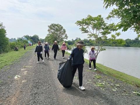 ลงพื้นที่จัดเตรียมสถานที่ และปรับปรุงภูมิทัศน์ เตรียมความพร้อม พิธีปล่อยพันธุ์สัตว์น้ำ