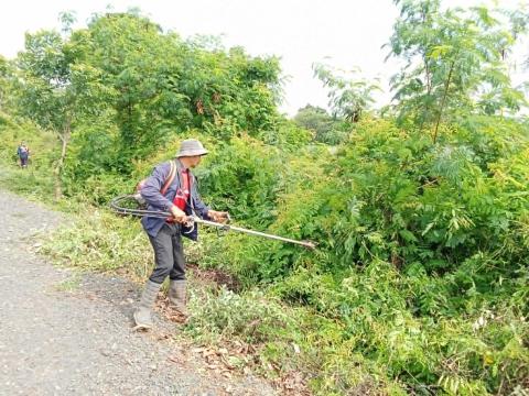 ลงพื้นที่จัดเตรียมสถานที่ และปรับปรุงภูมิทัศน์ เตรียมความพร้อม พิธีปล่อยพันธุ์สัตว์น้ำ