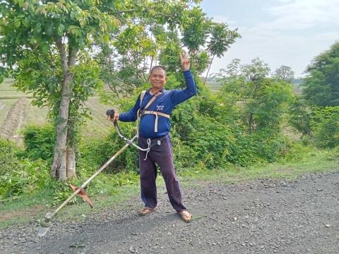ลงพื้นที่จัดเตรียมสถานที่ และปรับปรุงภูมิทัศน์ เตรียมความพร้อม พิธีปล่อยพันธุ์สัตว์น้ำ