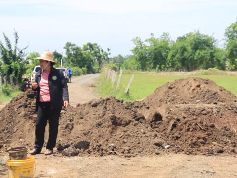 ลงพื้นที่ตรวจสอบโครงการวางท่อระบายน้ำ