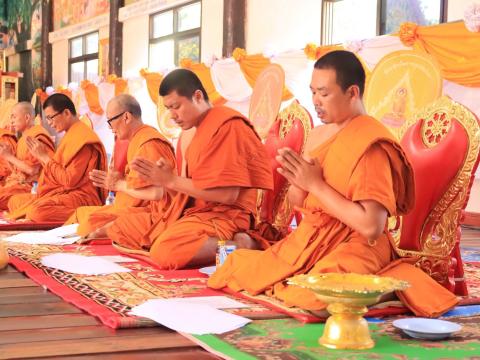 พิธีสวดมนต์เจริญพระพุทธมนต์และถวายพระพรชัยมงคล