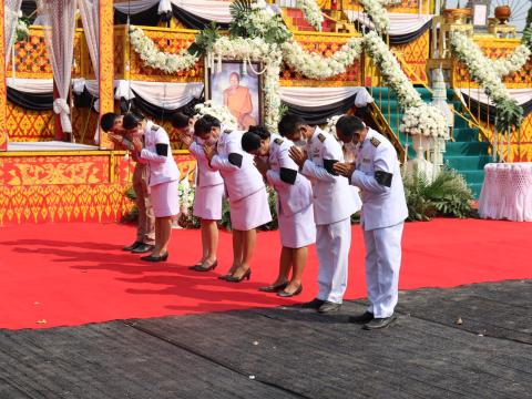 ร่วมงานพระราชพิธี พระราชทานเพลิงศพ