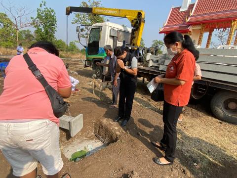 พิธียกเสาเอก เสาโท เพื่อสร้างศาลาธรรมสังเวชน์