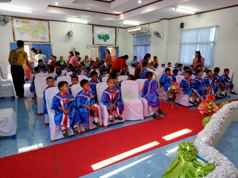 พิธีมอบวุฒิบัตรยุวบัณฑิต ศูนย์พัฒนาเด็กเล็กเทศบาลตำบลถาวร ประจำปีการศึกษา 2565