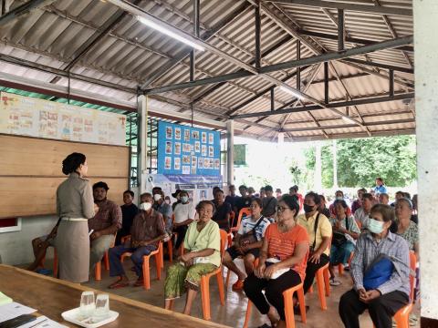 เข้าร่วมประชุมประชาคมกับชาวบ้าน บ้านบุตาพวง หมู่ที่ 6