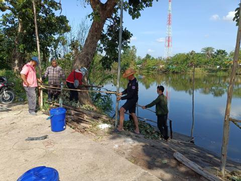 จัดเตรียมสถานที่ งานประเพณีลอยกระทง ประจำปี 2566