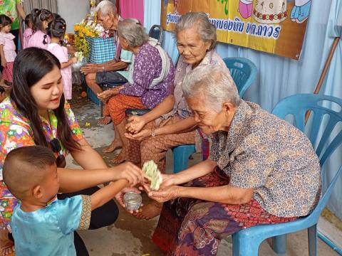 โครงการวันสงกรานต์ศูนย์พัฒนาเด็กเล็กสังกัดกองการศึกษาเทศบาลตำบลถาวร ประจำปีการศึกษา 2566