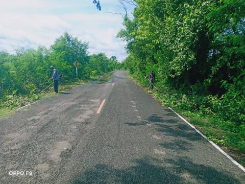 ปรับภูมิทัศน์ถนนเส้นทางระหว่างถาวร - โคกสำราญ