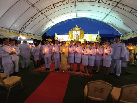 พิธีถวายราชสักการะและวางพานพุ่ม และพิธีจุดเทียนถวายพระพรชัยมงคล