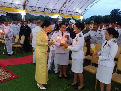 พิธีถวายราชสักการะและวางพานพุ่ม และพิธีจุดเทียนถวายพระพรชัยมงคล