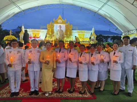 พิธีถวายราชสักการะและวางพานพุ่ม และพิธีจุดเทียนถวายพระพรชัยมงคล