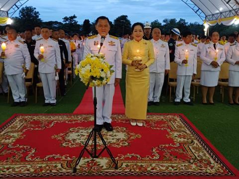 พิธีถวายราชสักการะและวางพานพุ่ม และพิธีจุดเทียนถวายพระพรชัยมงคล