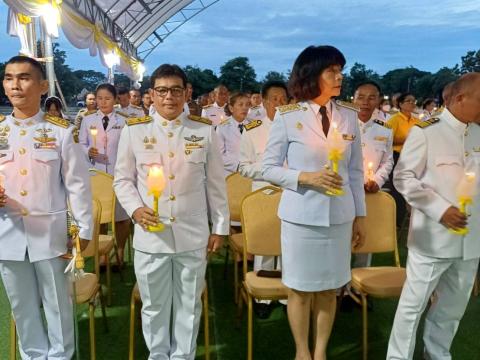 พิธีถวายราชสักการะและวางพานพุ่ม และพิธีจุดเทียนถวายพระพรชัยมงคล