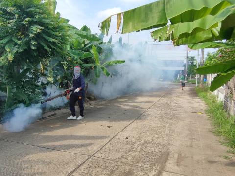 ดำเนินการฉีดพ่นหมอกควันกำจัดยุงลาย