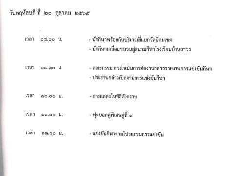 การแข่งขันกีฬาเยาวชนและประชาชนต้านภัยยาเสพติด ประจำปีงบประมาณ 2565