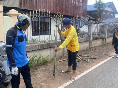จัดเตรียมสถานที่ จัดงานประเพณีบุญบั้งไฟ ประจำปี 2568