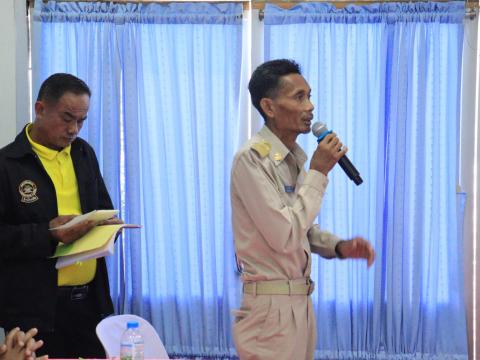 แถลงนโยบายการบริหารงานต่อที่ประชุมสภาเทศบาลตำบลถาวร