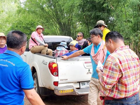 ลงพื้นที่ตรวจสอบเส้นทางจากที่พักสงฆ์ป่าข้าขุมชนไปคลองโป่ง