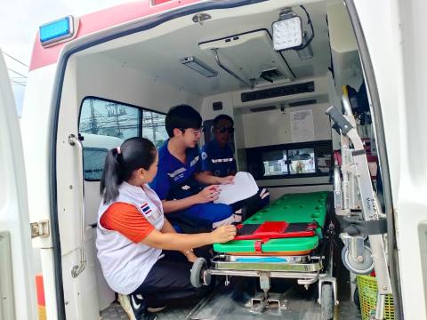 เข้ารับการตรวจมาตรฐานรถปฏิบัติการฉุกเฉินปี 2568