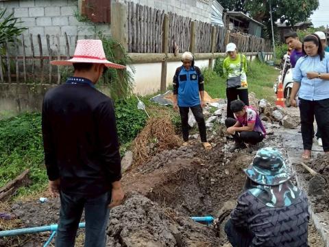 ลงพื้นที่ตรวจสอบการซ่อมแซมถนน