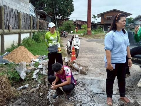 ลงพื้นที่ตรวจสอบการซ่อมแซมถนน